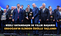 Rizeli Vatandaşın 30 Yıllık Başarısı Erdoğan’ın Elinden Ödülle Taçlandı