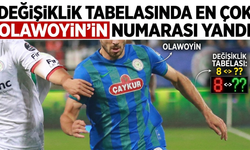 Değişikik Tabelasında En Çok Olawoyin'in Numarası Yandı