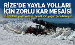 Rize’de Yayla Yolları İçin Zorlu Kar Mesaisi