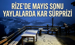 Rize’de Mayıs Sonu Yaylalarda Kar Sürprizi