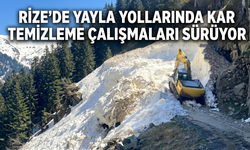 Rize'de Yayla Yollarında Kar Temizleme Çalışmaları Sürüyor