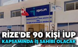 Rize'de 90 Kişi İUP Kapsamında İş Sahibi Olacak