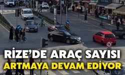 Rize’de Araç Sayısı Artmaya Devam Ediyor