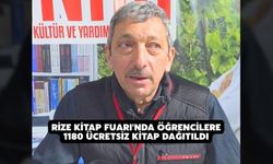 Rize Kitap Fuarı'nda Öğrencilere 1180 Ücretsiz Kitap Dağıtıldı