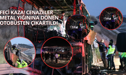 Feci Kaza! Cenazeler Metal Yığınına Dönen Otobüsten Çıkartıldı