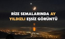Rize Semalarında Ay Yıldızlı Eşsiz Görüntü