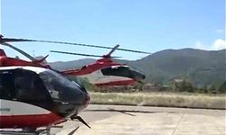 Samsun'un ambulans helikopterinden sınırları aşan nakil