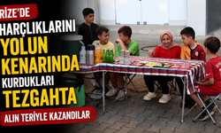 Rize'de Harçlıklarını Yolun Kenarında Kurdukları Tezgahta Alın Teriyle Kazandılar