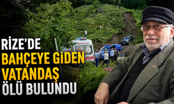 Rize'de Bahçeye Giden Vatandaş Ölü Bulundu