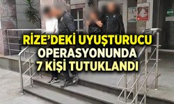 Rize'deki Uyuşturucu Operasyonunda 7 Kişi Tutuklandı