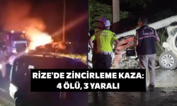 Rize'de zincirleme kaza: 4 ölü, 3 yaralı