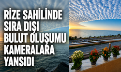 Rize Semalarında Görenleri Şaşırtan Bulut Oluşumu