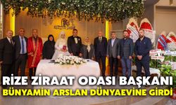 Rize Ziraat Odası Başkanı Bünyamin Arslan Dünyaevine Girdi