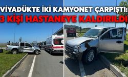 Viyadükte İki Kamyonet Çarpıştı: 3 Kişi Hastaneye Kaldırıldı