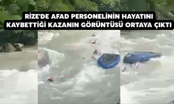 Rize'de Afad Personelinin Hayatını Kaybettiği Kazanın Görüntüsü Ortaya Çıktı