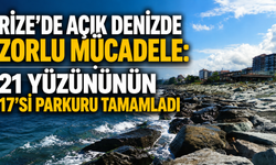 Rize'de Açık Denizde Zorlu Mücadele: 21 Yüzücünün 17'si Parkuru Tamamladı