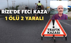 Rize'de Feci Kaza: 1 Ölü 2 Yaralı