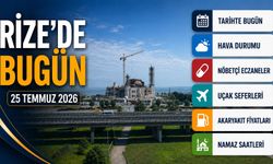 Rize'de 25 Temmuz 2026