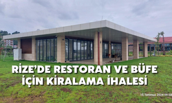 Rize’de Restoran Ve Büfe İçin Kiralama İhalesi