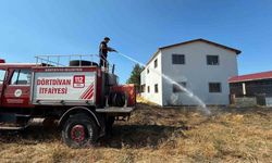 Bolu'da Kereste Fabrikasının Yanında Korkutan Yangın