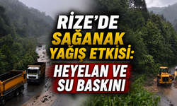 Rize'de Sağanak Doğu İlçelerini Etkiliyor