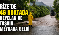 Rize’de Yağışların Ardından 46 Noktada Heyelan ve Taşkın Meydana Geldi