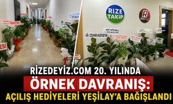 Rizedeyiz.com 20. Yılında Örnek Davranış: Açılış Hediyeleri Yeşilay'a Bağışlandı