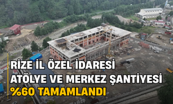 Rize’de İl Özel İdaresi Atölye Ve Merkez Şantiyesi Yüzde 60 Tamamandı