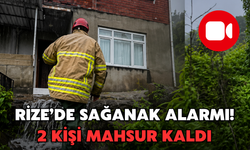 Çayeli'nde Sağanak Alarmı: İki Kişi Mahsur Kaldı