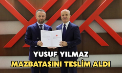 RTEÜ'de Yusuf Yılmaz Mazbatasını Teslim Aldı