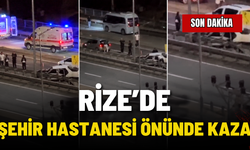 Son Dakika: Rize'de Şehir Hastanesi Önünde Kaza