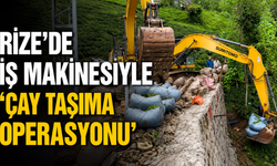 Rize'de İş Makinesiyle 'Çay Taşıma Operasyonu'