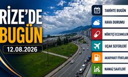 Rize’de Bugün: Hava, Uçuşlar, Namaz Vakitleri, Nöbetçi Eczaneler Ve Akaryakıt Fiyatları