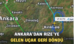 Ankara'dan Rize'ye Gelen Uçak Geri Döndü