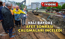 Vali Baydaş İyidere’de Afet Sonrası Çalışmaları İnceledi