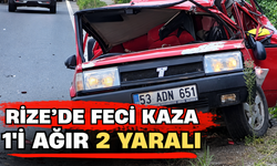 Çayeli’nde Otomobil İle Tır Çarpıştı: 1’i Ağır 2 Yaralı