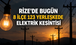 Rize'de Bugün 8 İlçe 123 Yerleşkede Elektrik Kesintisi
