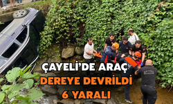 Çayeli’de Araç Dere Yatağına Devrildi: 6 Kişi Kurtarıldı