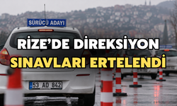 Rize'de Direksiyon Sınavları Ertelendi