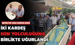 Rize’de Kazada Hayatını Kaybeden İki Kardeş Birlikte Toprağa Verildi