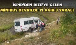 Rize’ye Gelen Yolcu Minibüsü Şarampole Devrildi 1'i Ağır 3 Yaralı