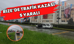 Rize’de Trafik Kazası: 5 Yaralı