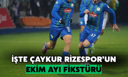 İşte Çaykur Rizespor'un Ekim Ayı Fikstürü