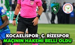 Kocaelispor-Çaykur Rizespor Maçının Hakemi Belli Oldu