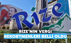 Rize'de Vergi Rekortmeni Kurumlar Belli Oldu