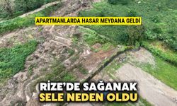 Rize'de Sağanak Sele Neden Oldu, Araçlar Ve Binalar Zarar Gördü