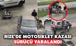 Rize’de Motosiklet Kazası: Sürücü Yaralandı