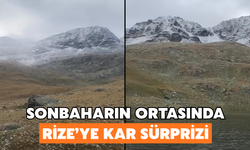 Rize'de Sonbaharın Ortasında Kar Sürprizi