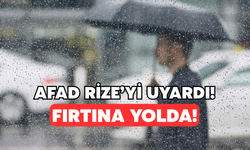 Afad'dan Rize'ye Fırtına Uyarısı