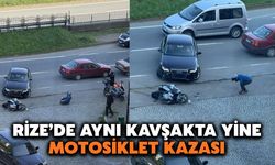 Rize’de Aynı Kavşakta Yine Motosiklet Kazası